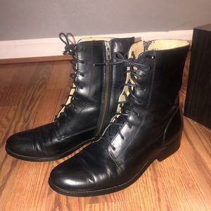 Frye Melissa Short Lace-Up Leather Boot Sz 9